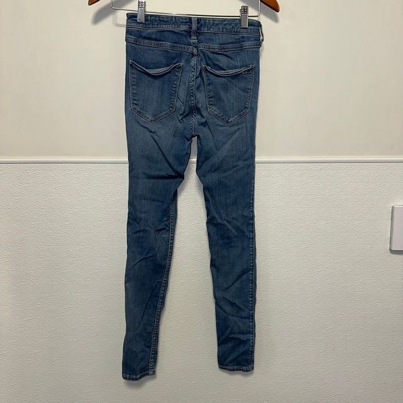 Women's Hollister Juniors 3 R Blue High-Rise Distressed Jeggings 26 W 28 L - Picture 2 of 10